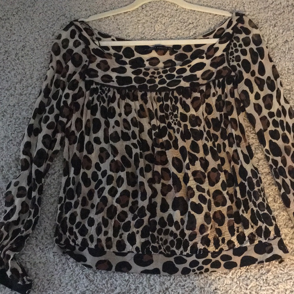 Zara animal print blouse